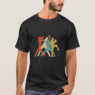 Camiseta Béisbol Retro Vintage Receptor Lanzador Bateador N