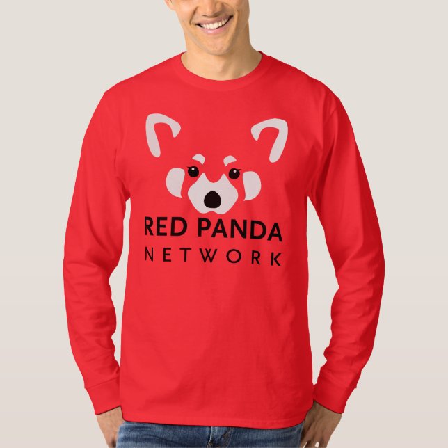 Camiseta Béisbol rojo T de la panda roja (Anverso)