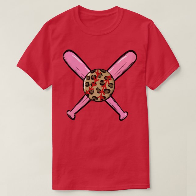Camiseta béisbol rosa (Diseño del anverso)