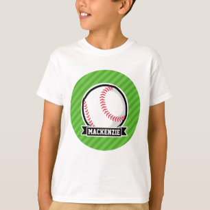 Camiseta Béisbol, Softball; franjas verdes