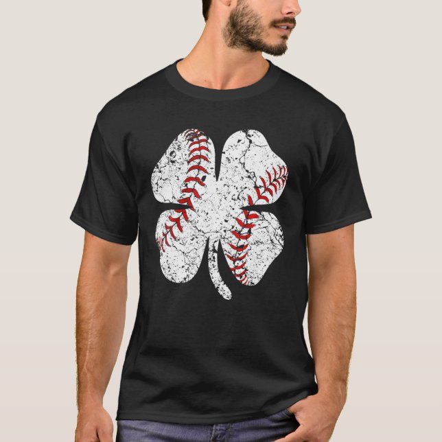 Camiseta Béisbol St Patricks Day Boys Men Catcher Pitcher (Anverso)