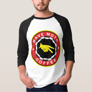 Camiseta Béisbol T - combustible del café de Moto de la