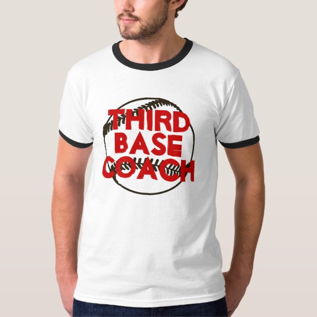 Camiseta béisbol, tercer, base, coche (Anverso)