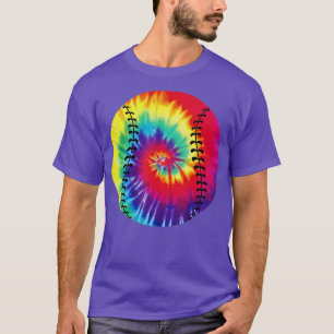 Camiseta Béisbol Tie Dye Arcoiris Niños Chicas hombres