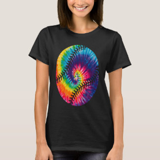 Camiseta Béisbol Tie Dye Rainbow Hippie Béisbol