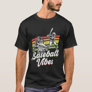 Camiseta Béisbol Vibes Pitcher Catcher Batter Baseball Pla