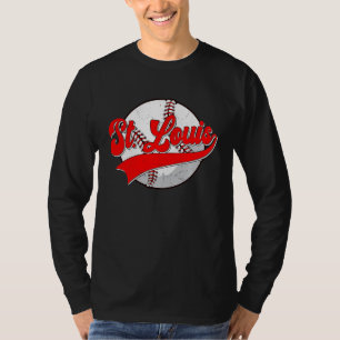 Camiseta Béisbol Vintage Ciudad de St Louis Para Hombres Mu