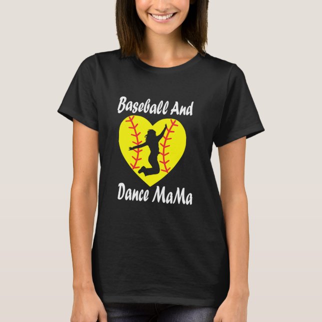 Camiseta Béisbol y danza mamá Dance Mom (Anverso)