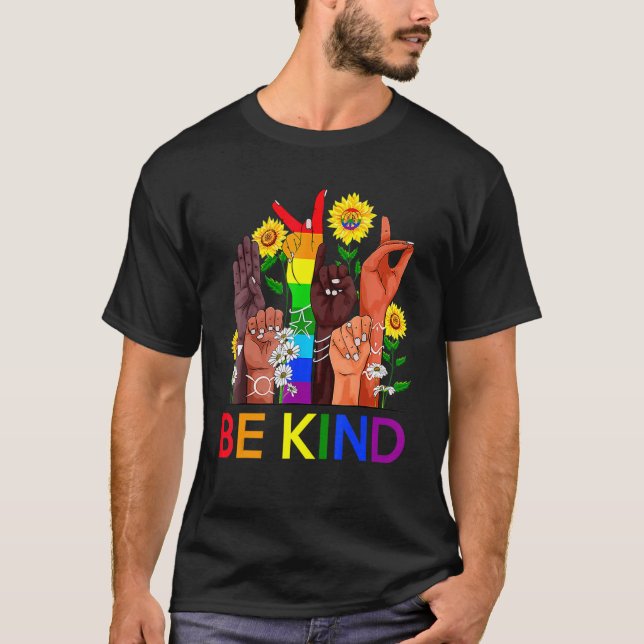 Camiseta Bekind Lgbtq Blm Derechos Humanos Iguales Anti Ata (Anverso)
