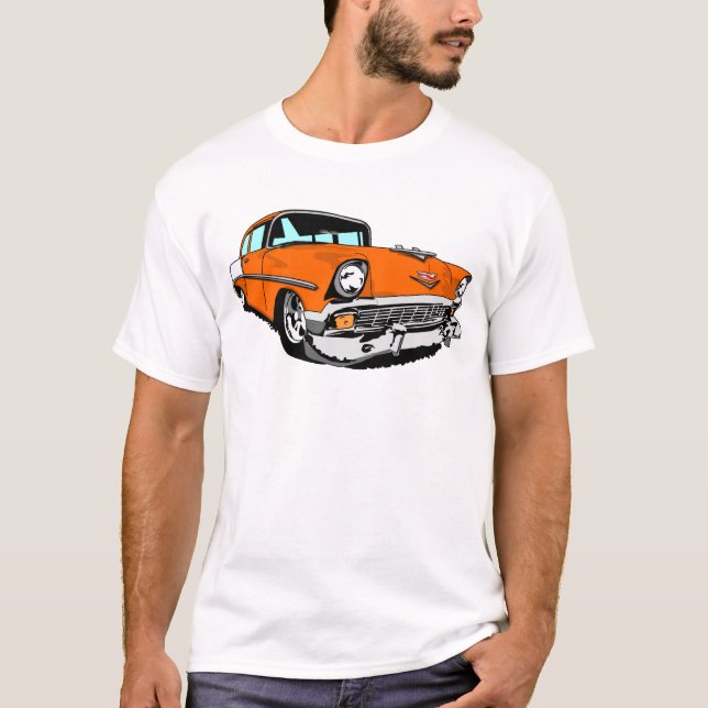 Camiseta Bel Air 1956 en naranja (Anverso)