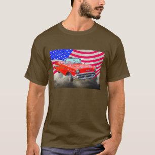 Camiseta Bel Air 1957 de Chevrolet y bandera de los