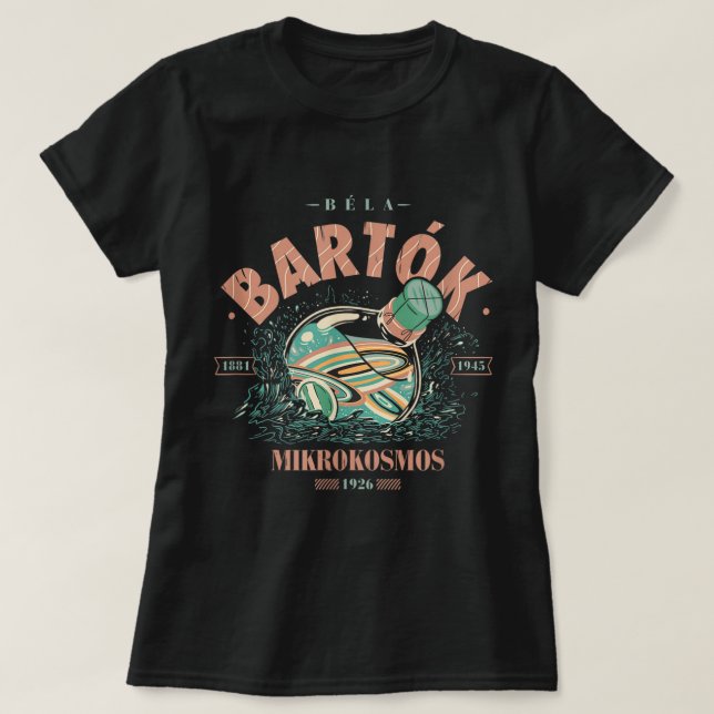 Camiseta Bela Bartok Compositor director de música clásica  (Diseño del anverso)