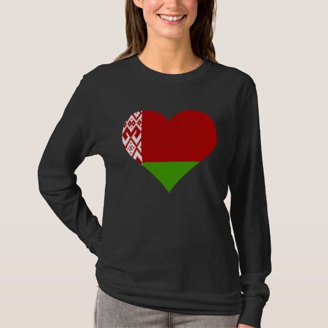 Camiseta Belarus Flag Heart Belarus Gifts Love Belarus (Anverso)