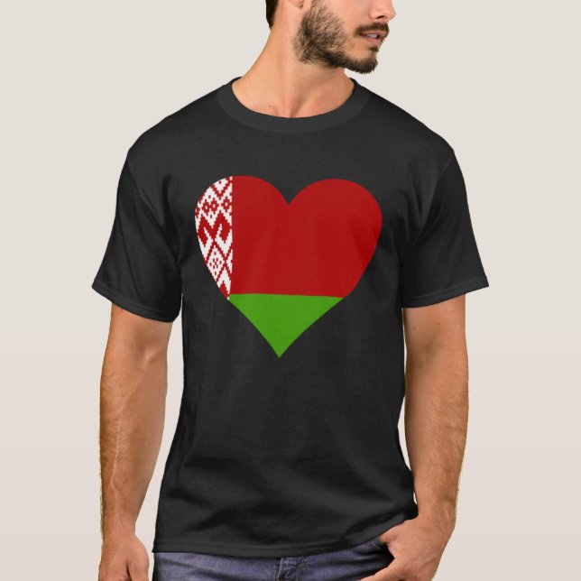 Camiseta Belarus Flag Heart Belarus Gifts Love Belarus (Anverso)