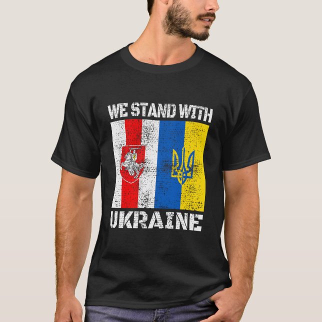 Camiseta Belarusian Support Ukrainian Stand With Ukraine Be (Anverso)