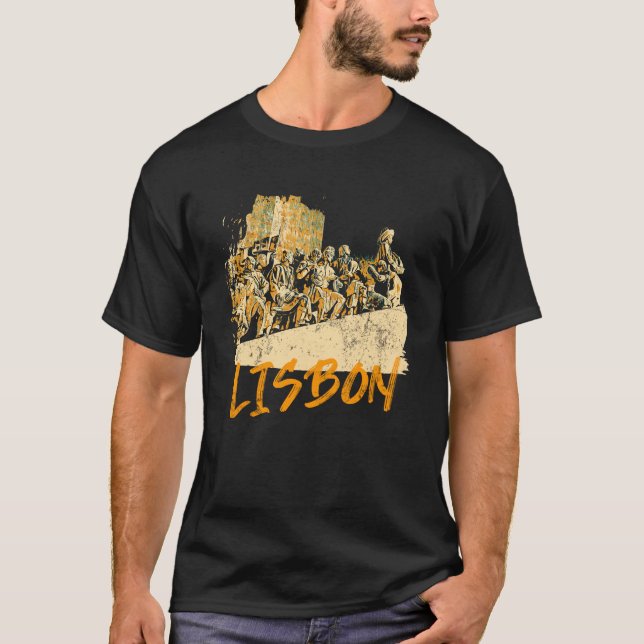 Camiseta Belem Lisboa, Monumento al ilustracion de los desc (Anverso)