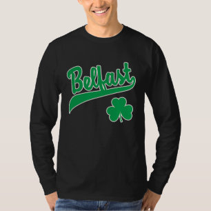 Camiseta Belfast Deportes Script Shamrock Verde Imprimir Bl