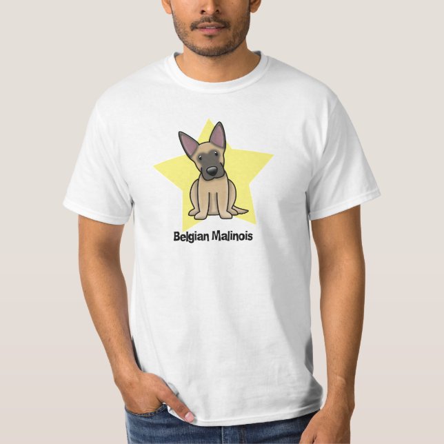Camiseta Belga Malinois de la estrella de Kawaii (Anverso)