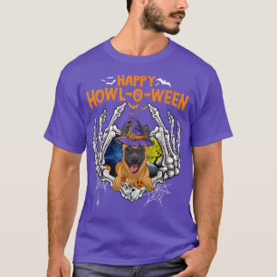 Camiseta Belga Malinois Skeleton Heart Happy HowlOWeen Co