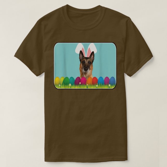 Camiseta Belga Malinois w Bunny Ears  (Diseño del anverso)