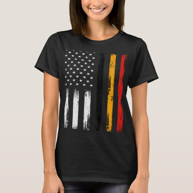 Camiseta Belgian American Flag T Shirt Pride Belgium USA (Anverso)