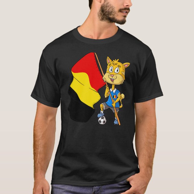 Camiseta Belgian fan cat (Anverso)