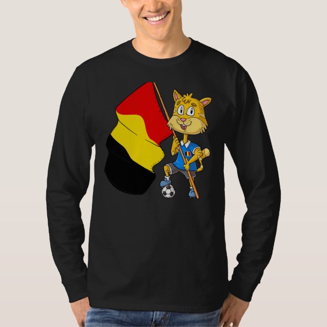 Camiseta Belgian fan cat (Anverso)