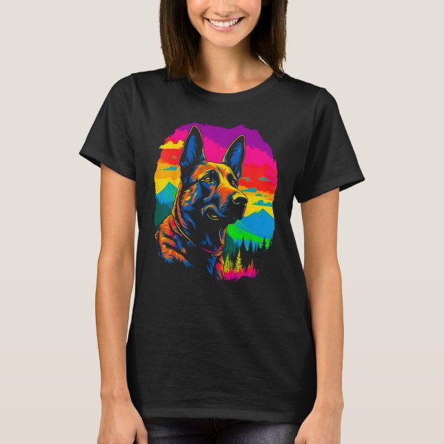Camiseta Belgian Malinois Dog Forest (Anverso)