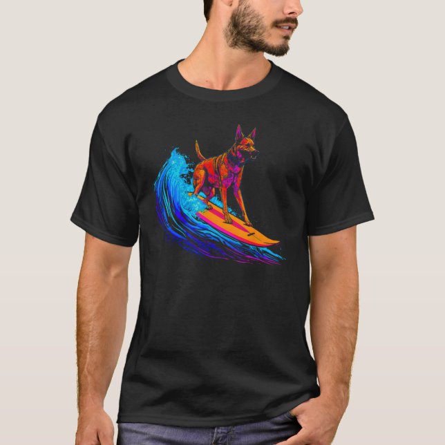 Camiseta Belgian Malinois Dog Surf (Anverso)