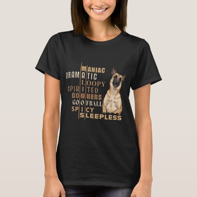 Camiseta Belgian Malinois Personality Word Puzzle T-Shirt (Anverso)
