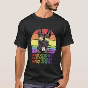 Camiseta Belgian Malinois Pro Choice Pro Feminism Pro Dogs