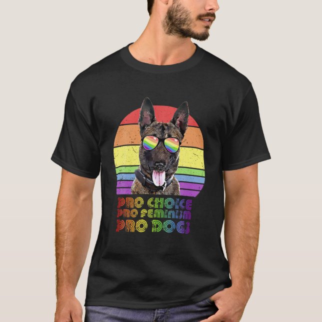 Camiseta Belgian Malinois Pro Choice Pro Feminism Pro Dogs (Anverso)