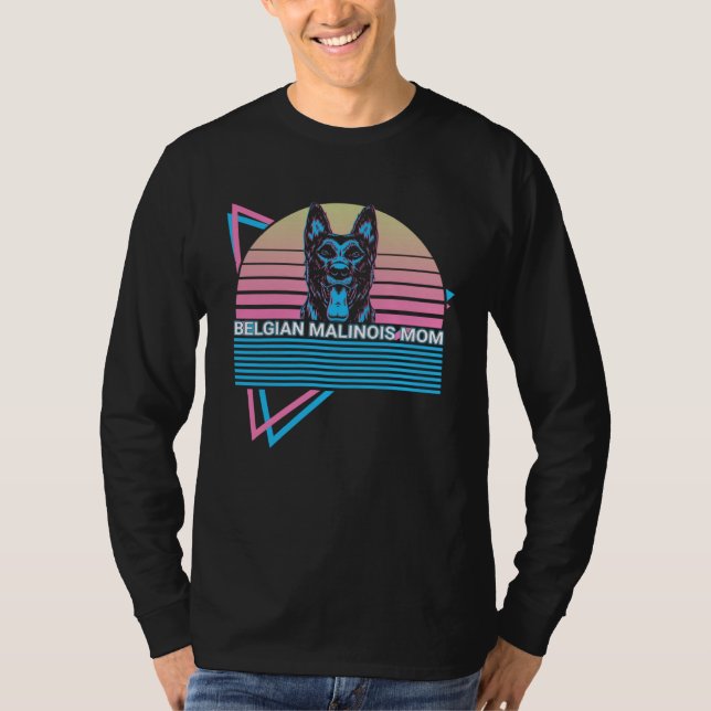 Camiseta Belgian Malinois Retro Belgian Malinois Mom (Anverso)