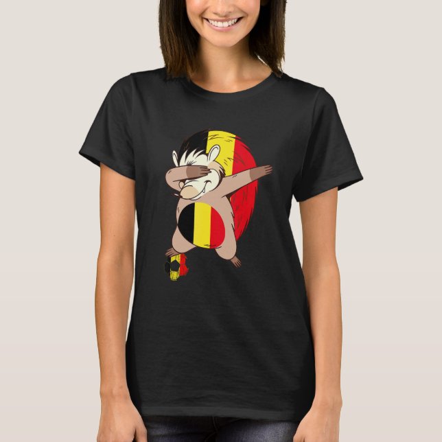Camiseta Belgian Soccer Player Belgian Flag Belgium Dabbing (Anverso)