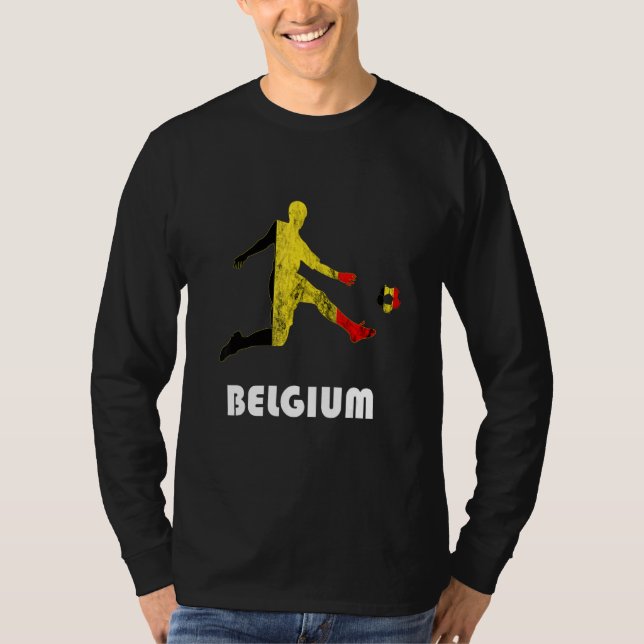 Camiseta Belgian Soccer Player Belgique Belgium Belgian Fla (Anverso)