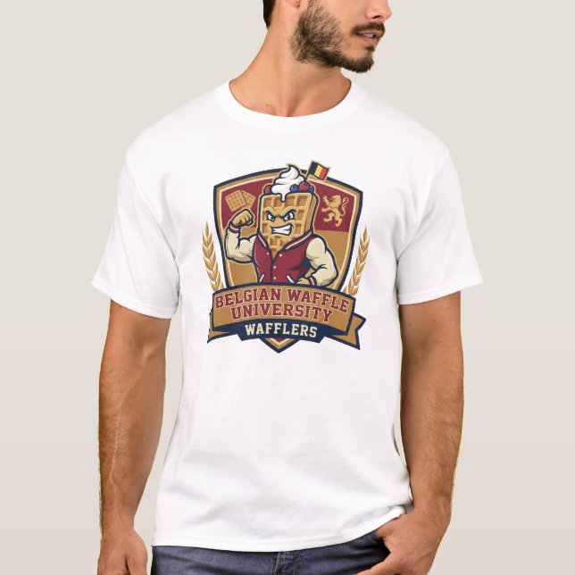 Camiseta Belgian Waffle University Athletic Logo Ajay (Anverso)