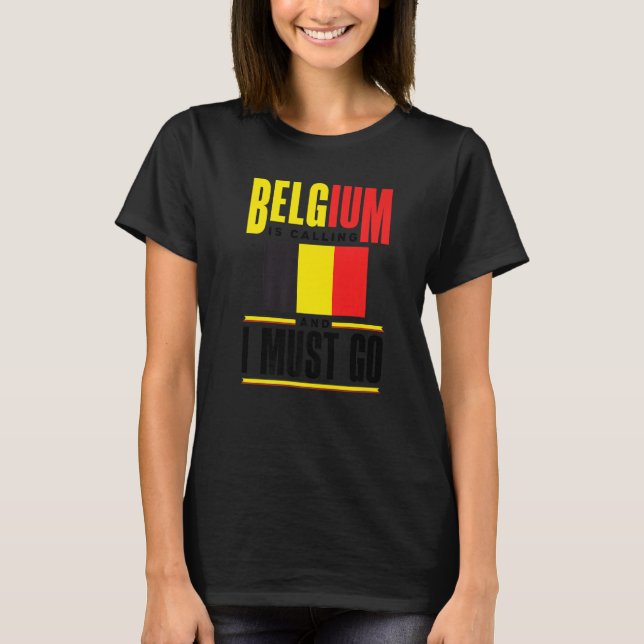 Camiseta Bélgica Bandera Bélgica Bélgica Bélgica Llama (Anverso)