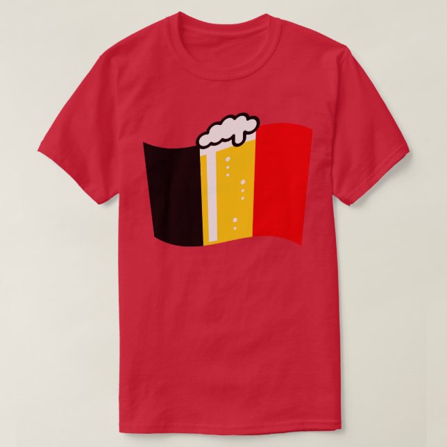 Camiseta Bélgica Bandera De Cerveza Nación De Cerveza 4C (Diseño del anverso)