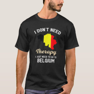 Camiseta Bélgica Belga Bandera Mapa de viajes Vocación