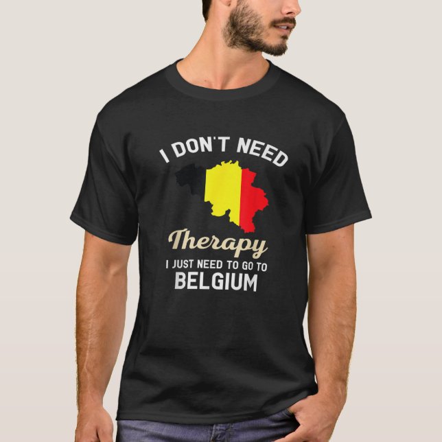 Camiseta Bélgica Belga Bandera Mapa de viajes Vocación (Anverso)