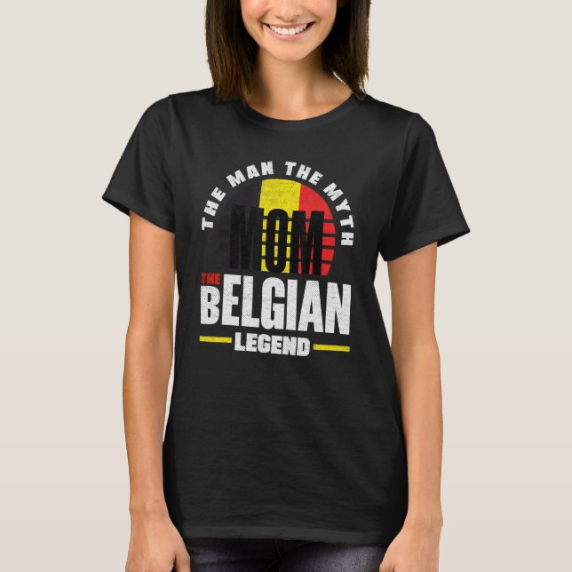 Camiseta Bélgica Bélgica Bélgica Bandera Madre (Anverso)