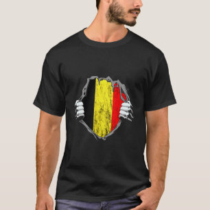 Camiseta Bélgica Chest Bandera Belga Belgique Pride