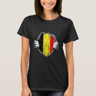 Camiseta Bélgica Chest Bandera Belga Belgique Pride