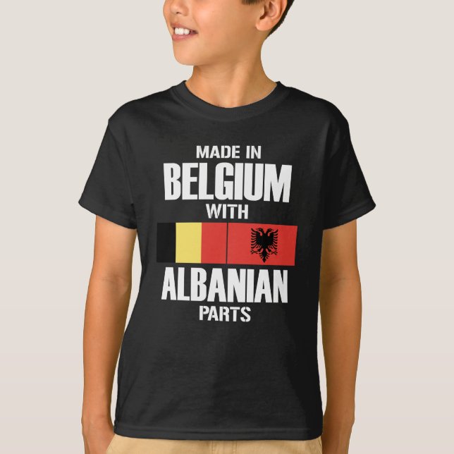 Camiseta Bélgica con PARTES albanesas (Anverso)