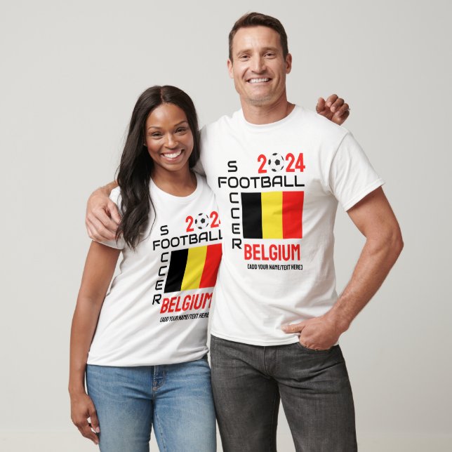 Camiseta BÉLGICA Fútbol Personalizado Nombre 2024 CUALQUIER (Unisexo)
