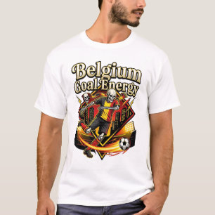 Camiseta Bélgica Gol Energía Esqueleto Delantero Naciones N