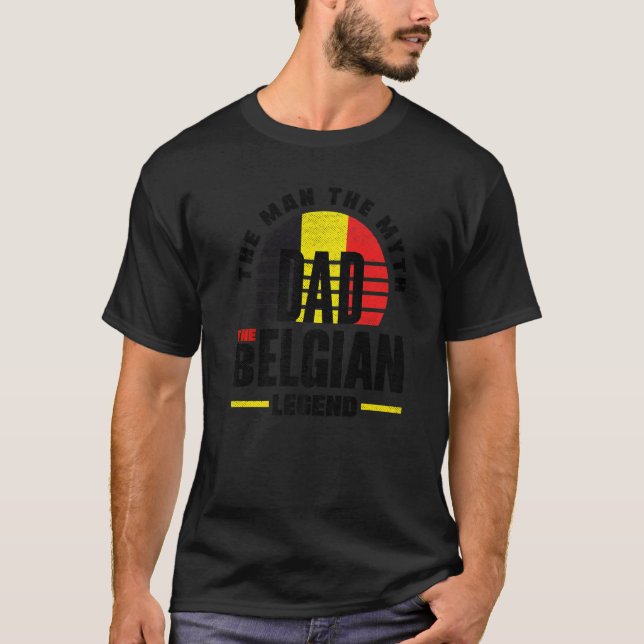 Camiseta Belgium Belgian Belgium Flag Father  1 (Anverso)