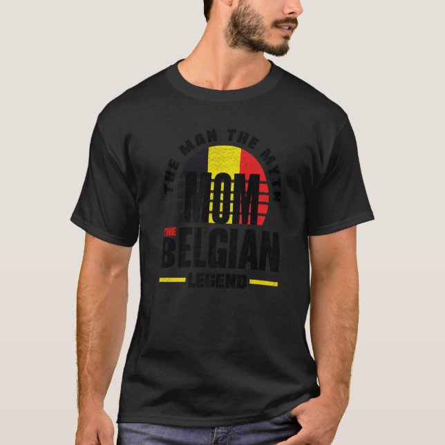 Camiseta Belgium Belgian Belgium Flag Mother   (Anverso)