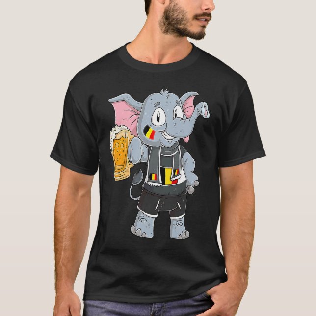 Camiseta Belgium fan elephant (Anverso)