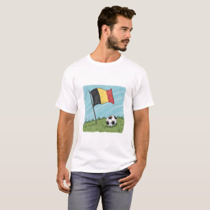 Camiseta Belgium flag and crayon-style soccer ball